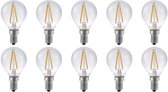 Lampe LED SPL E14 2W Dimmable - CRI 93 - Wit Extra Chaud - 2500K - Globe à Filament LED G45 - Remplace 15W - 10 Pièces