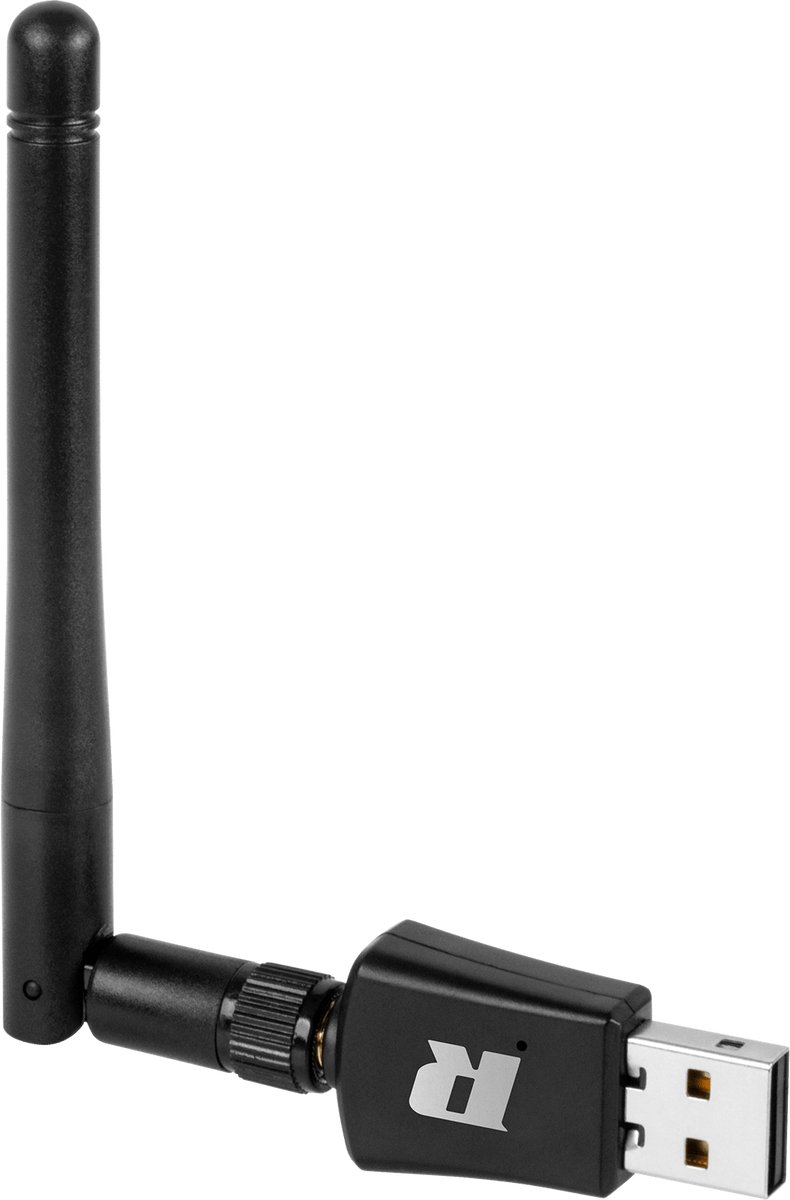 Rebel WiFi Adapter USB - 2.4Ghz - 5Ghz - 300Mbps - USB 2.0 - KOM0640-5 - Zwart
