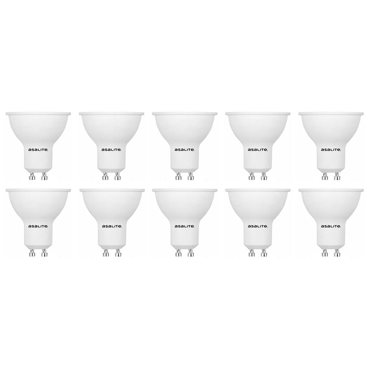 Asalite LED Lamp Spot GU10 Fitting - 5W = 37W - 430 Lumen - 4000K Neutraal Wit Licht - Niet Dimbaar - 220-240V - Ø50mm - GU10 LED Spotlamp - 10 stuks