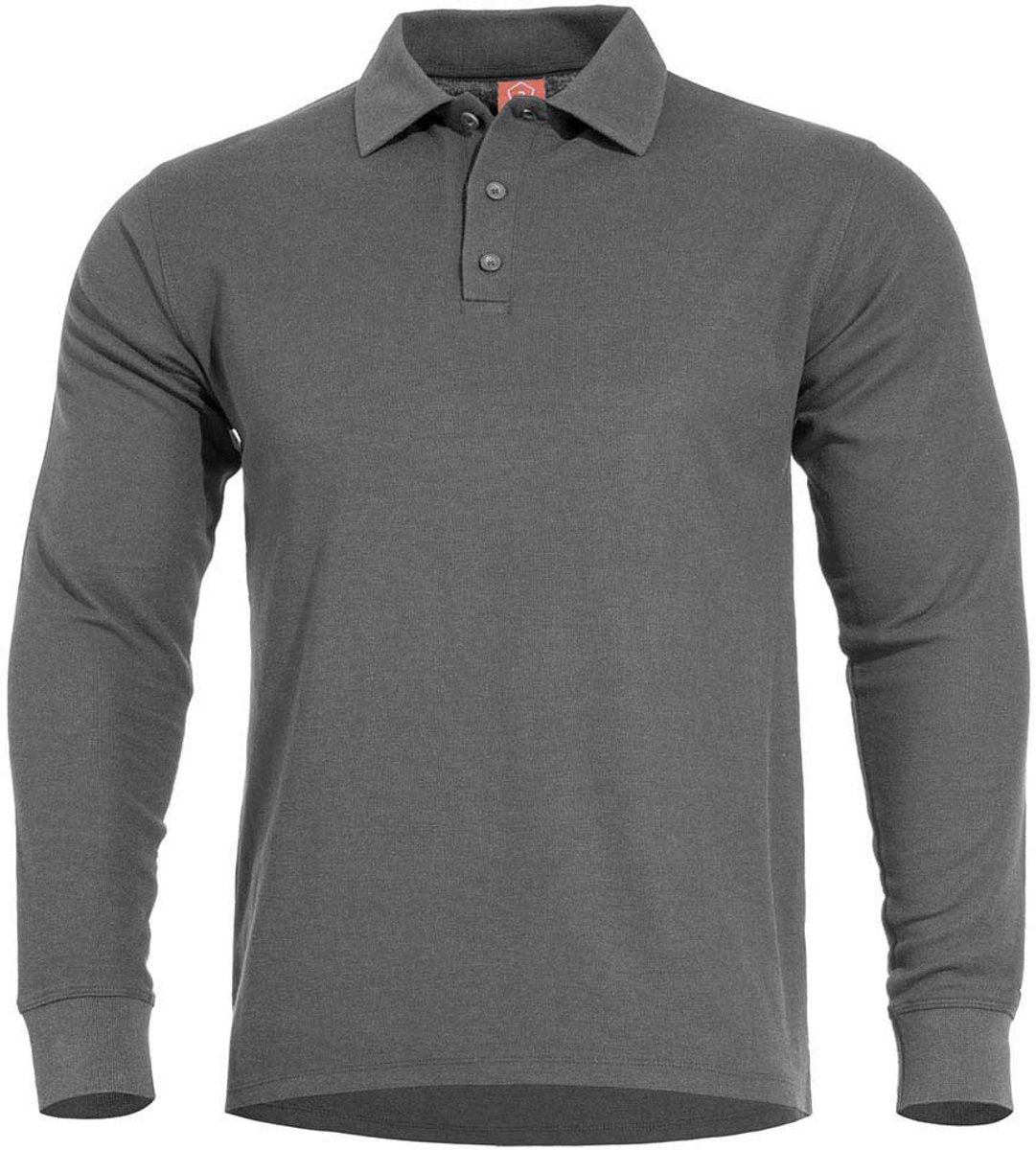 Pentagon Aniketos Lange Mouw Poloshirt Grijs 3XL Man