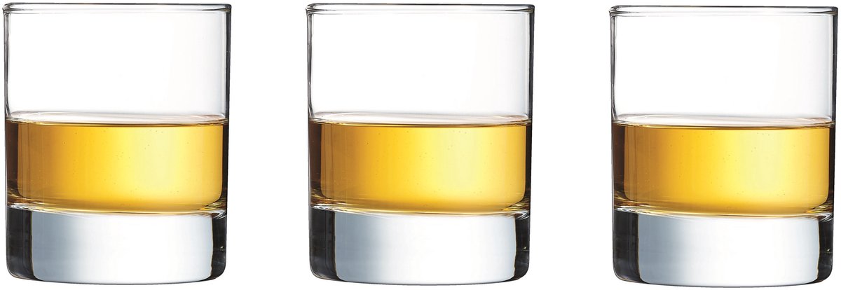12x Stuks tumbler whiskyglazen transparant 200 ml - Glazen - Drinkglas/whiskyglas