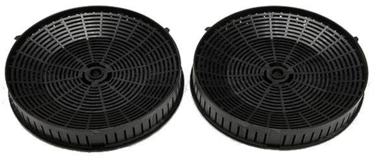 AllSpares Koolstoffilter (2st.) voor afzuigkappen geschikt voor o.a. AEG-Electrolux Type 57 / Elica CFC038668 / Whirlpool 484000008824 / Ikea AMC072 en Bosch Siemens 00665713/665713 (Ø173mm)