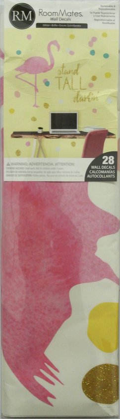 Muursticker Flamingo Stand Tall