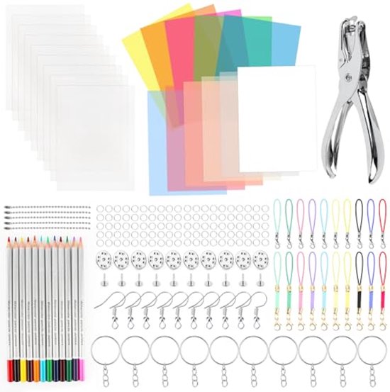 Kit De Loisirs Créatifs Licorne – 63 Pièces – Feuilles Rétractables – 24 Modèles – 12 Feutres Double Pointe – Bijoux Et Porte-clés – Dès 6 Ans
