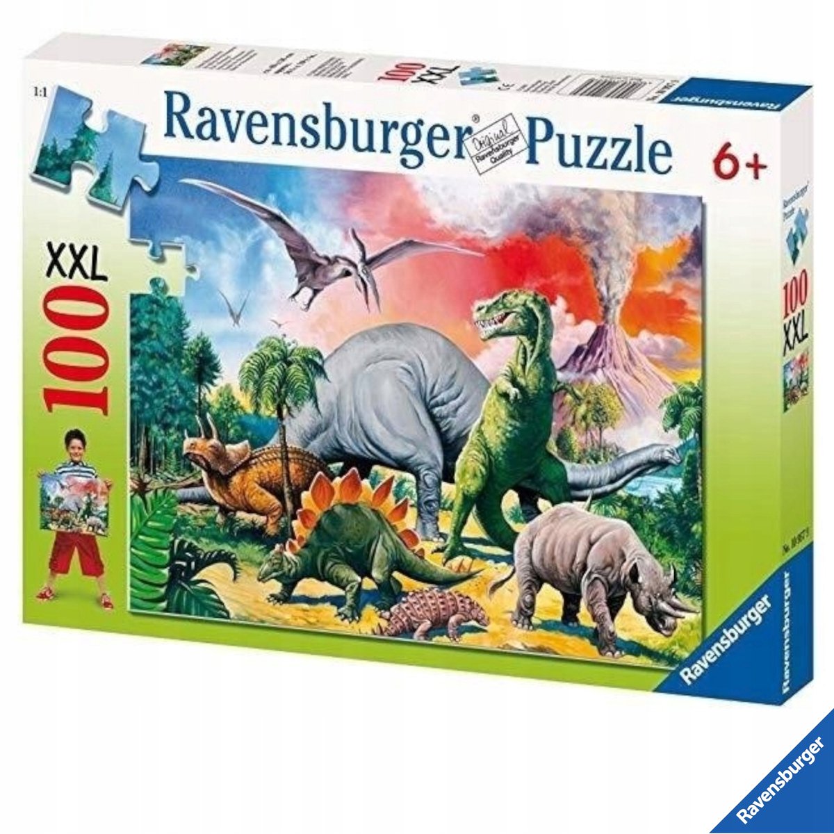 Ravensburger Puzzel 100 Stukjes: Tussen de Dinosauriërs - Educatief Speelgoed