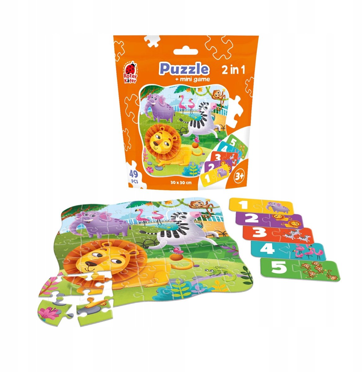 Puzzel Mini Educatieve Spel Dierentuin 49 Stukjes voor Kinderen