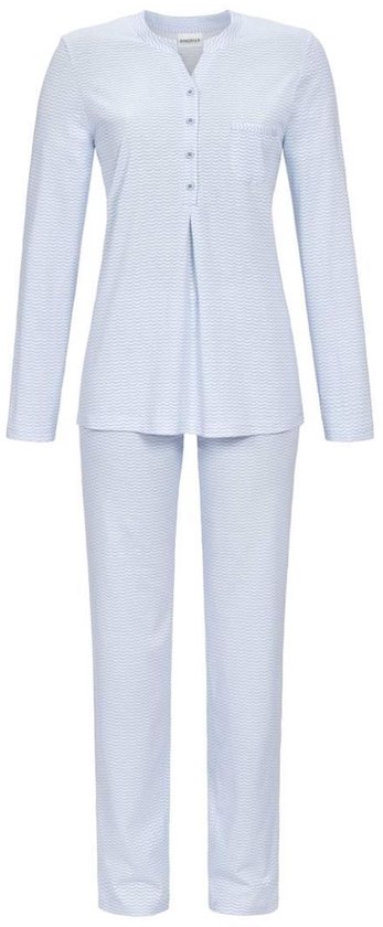 Katoenen pyjama hemelblauw Ringella - Blauw - Maat - 48