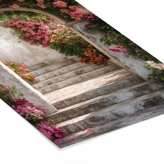 Affiche encadrée - Cadre photo 40x60 cm - Posters - Transparent - Roses - Vintage - Portail - Cadre affiche noir - Décoration - Décoration murale salon - Décoration murale chambre