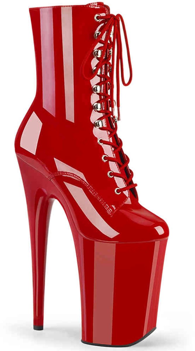 Pleaser INFINITY-1020 Plateau Laarzen Paaldans schoenen 41 Shoes Rood
