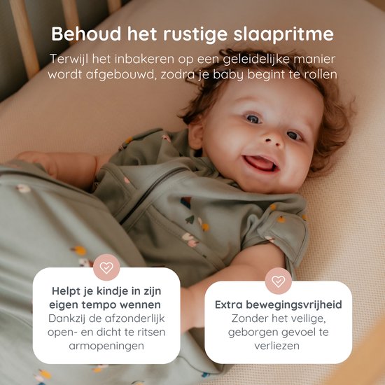 Puckababy Mini Inbakerslaapzakje baby (3-6m) - Tiny Village - Katoen TOG 0.5 - Zomerslaapzak van Puckababy — afbeelding 2