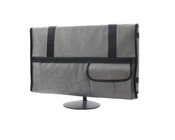 Stofdichte opbergtas voor desktopcomputermonitor, handige opbergtas voor mobiele desktopmonitor (grijs), geschikt voor een 24-inch monitor
