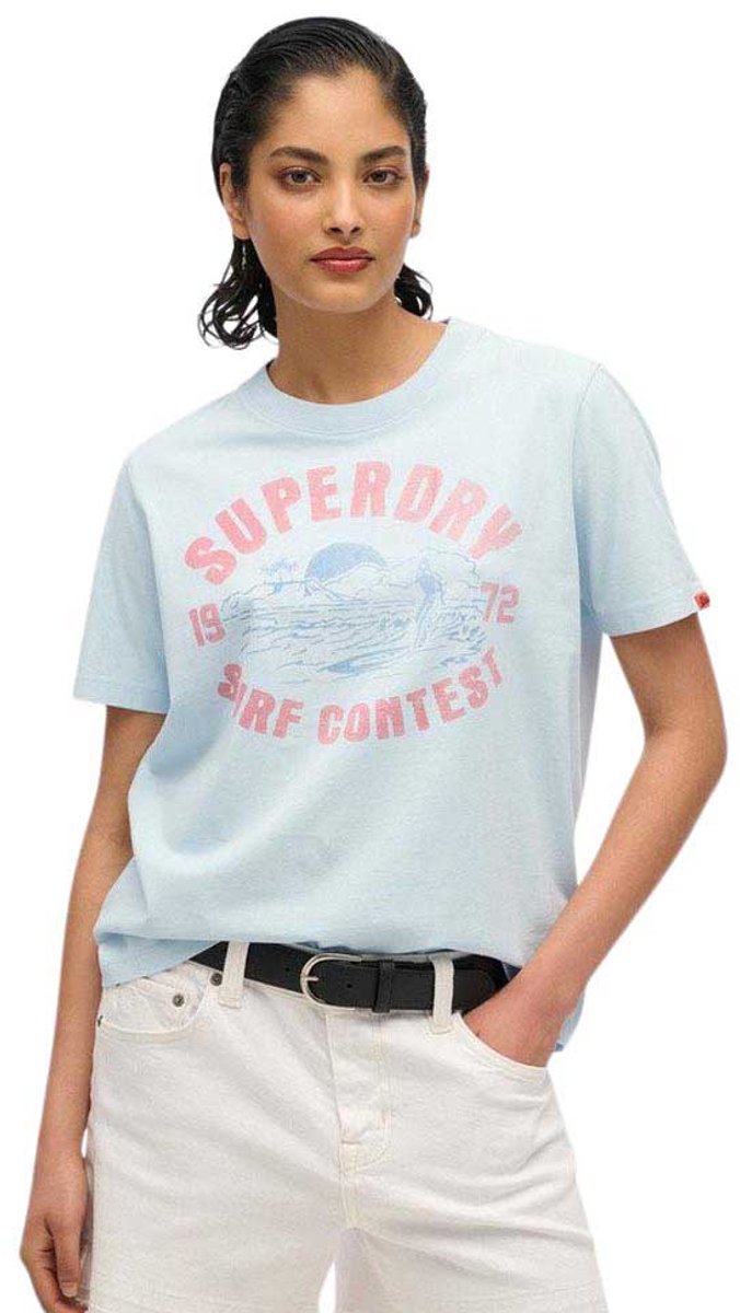 Superdry Lo-Fi Outdoor Relaxed T-shirt Dames T-shirts Blauw