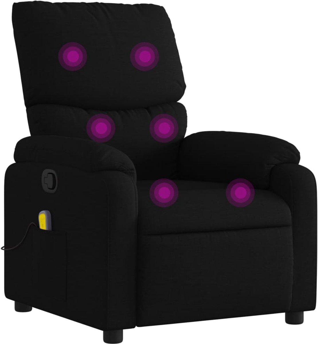 vidaXL Massagestoel - met - zwarte - stof