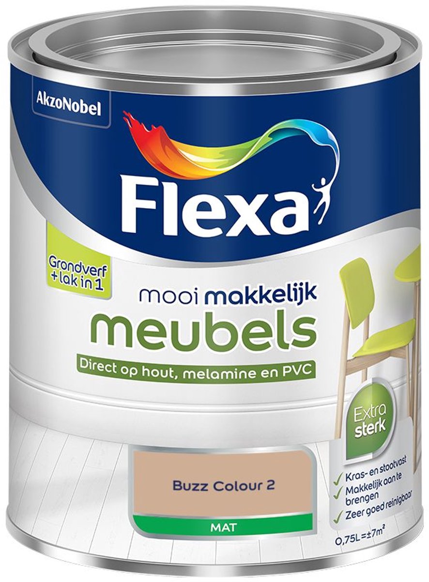 Flexa - mooi makkelijk meubels mat - Buzz Colour 2 - Mengverf - 0.75 L