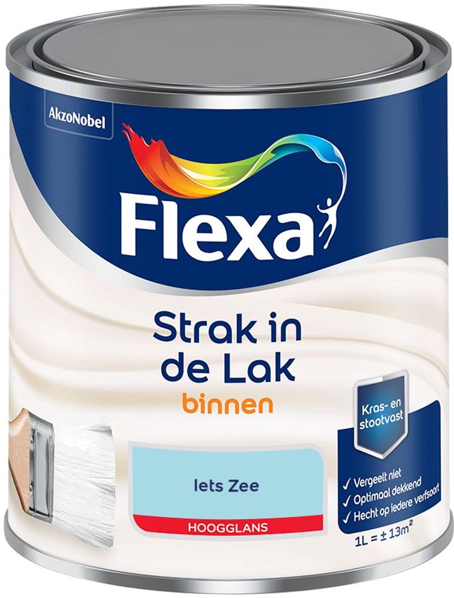 Flexa - Strak in de Lak Binnenlak Hoogglans - Iets Zee - Mengverf - 1 L