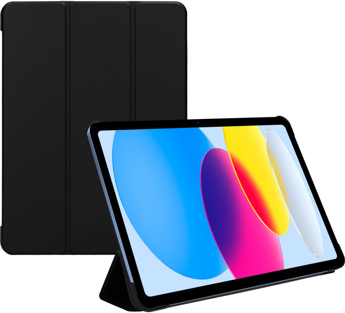 Mobiparts Tablethoes geschikt voor Apple iPad 11 (2025) Hoes | Mobiparts Tri Fold Bookcase - Zwart
