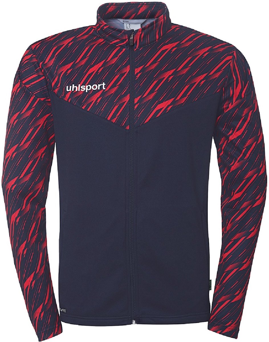 Uhlsport Kinder Trainingsjacke Progressive 28 Poly Jacke 1002269 Marine/Rot-140