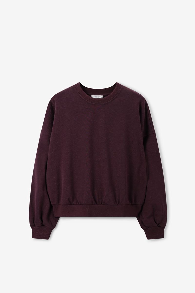 Sissy-Boy - Donkerbruine sweater met lurex
