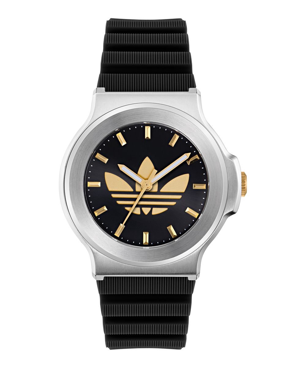 Adidas Originals Expression Three AOFH25503 Horloge - Siliconen - Zwart - Ø 41 mm