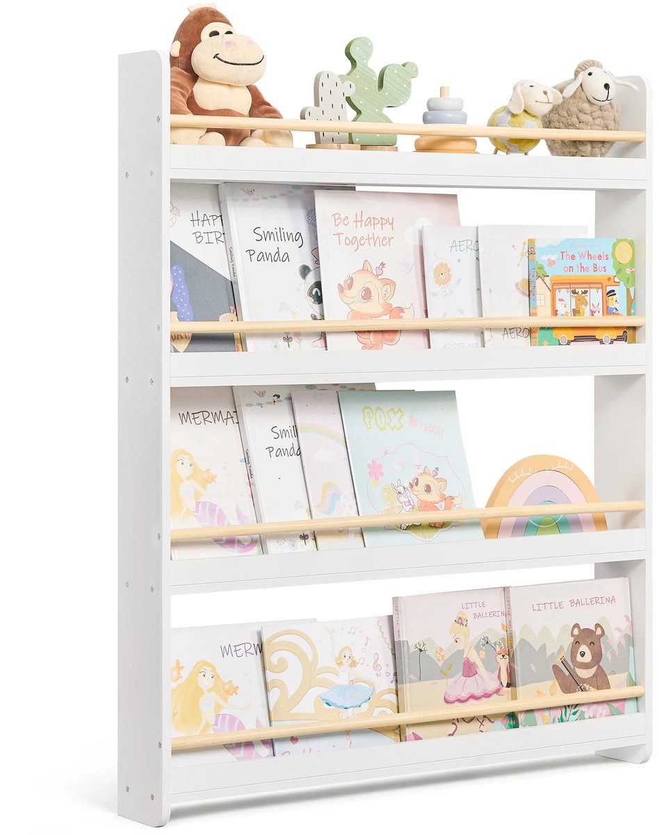 Studio Lyma Boekenrek - Boekenkast - Kinderkamer - 4 niveaus - Montessori - Hout