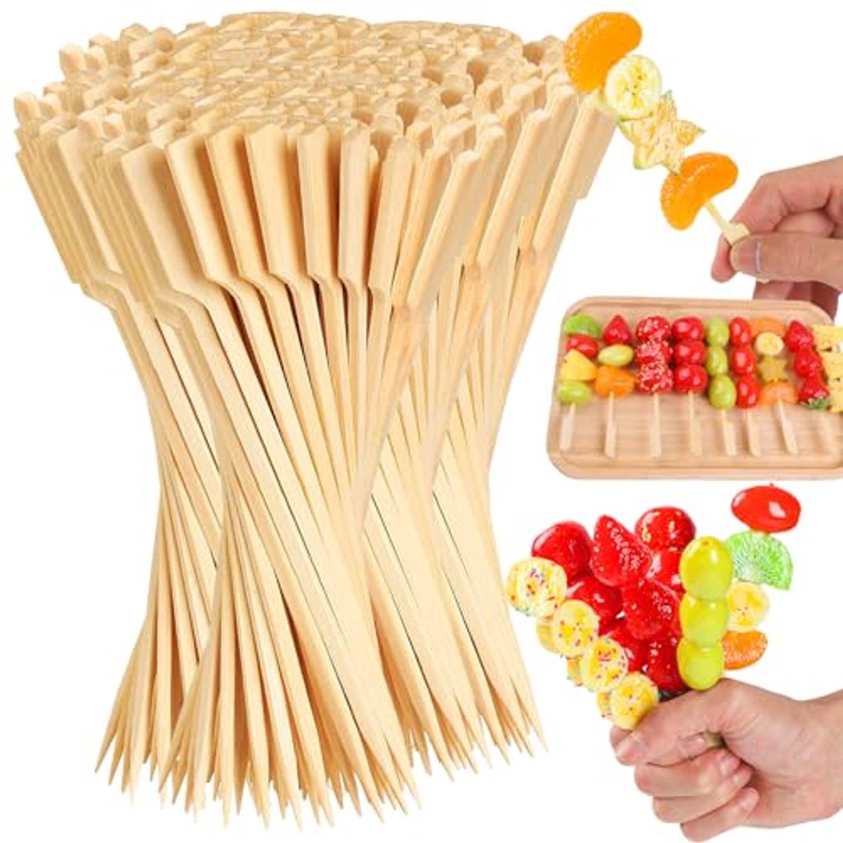 Houten Spiesen voor Grillen en Party's - 500 Stuks