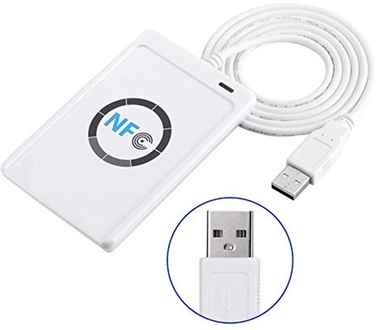 NFC-lezer/schrijver – USB CCID, 13,56MHz, Met 5 Blanco IC-kaarten, Voor Toegangscontrole En Betaalsystemen