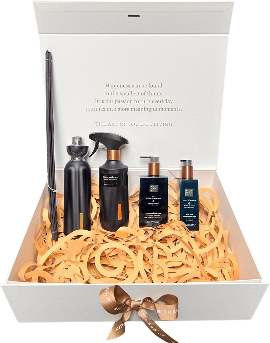 Rituals of Hammam - Geschenkset - Home Parfume 400 ml - Fragrance Sticks 250 ml - Hand Wash 300 ml - Hand Balm 175 ml in Originele RITUALS Cadeaubox