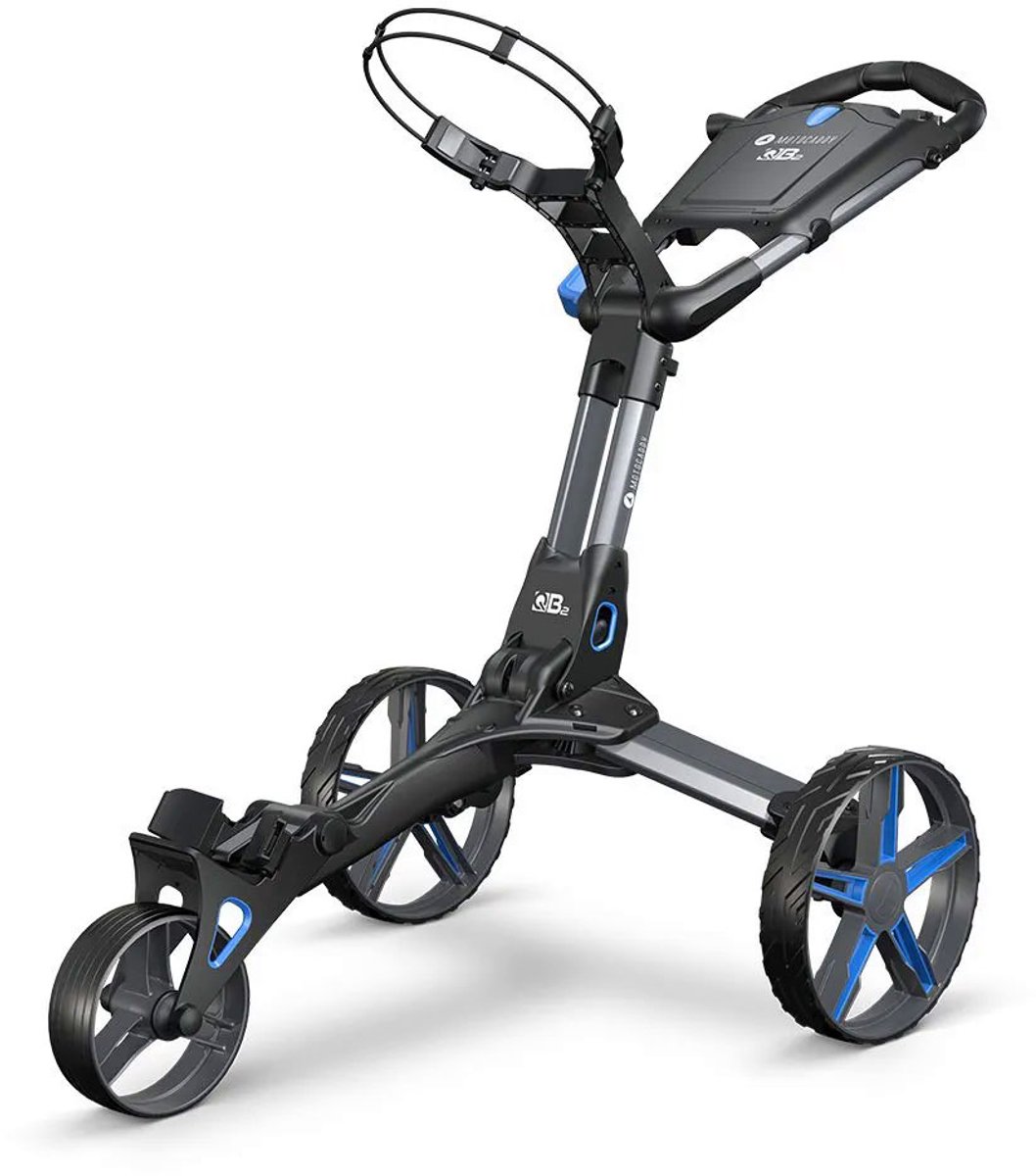 Motocaddy QB2 3 Wiel Golftrolley Zwart Blauw