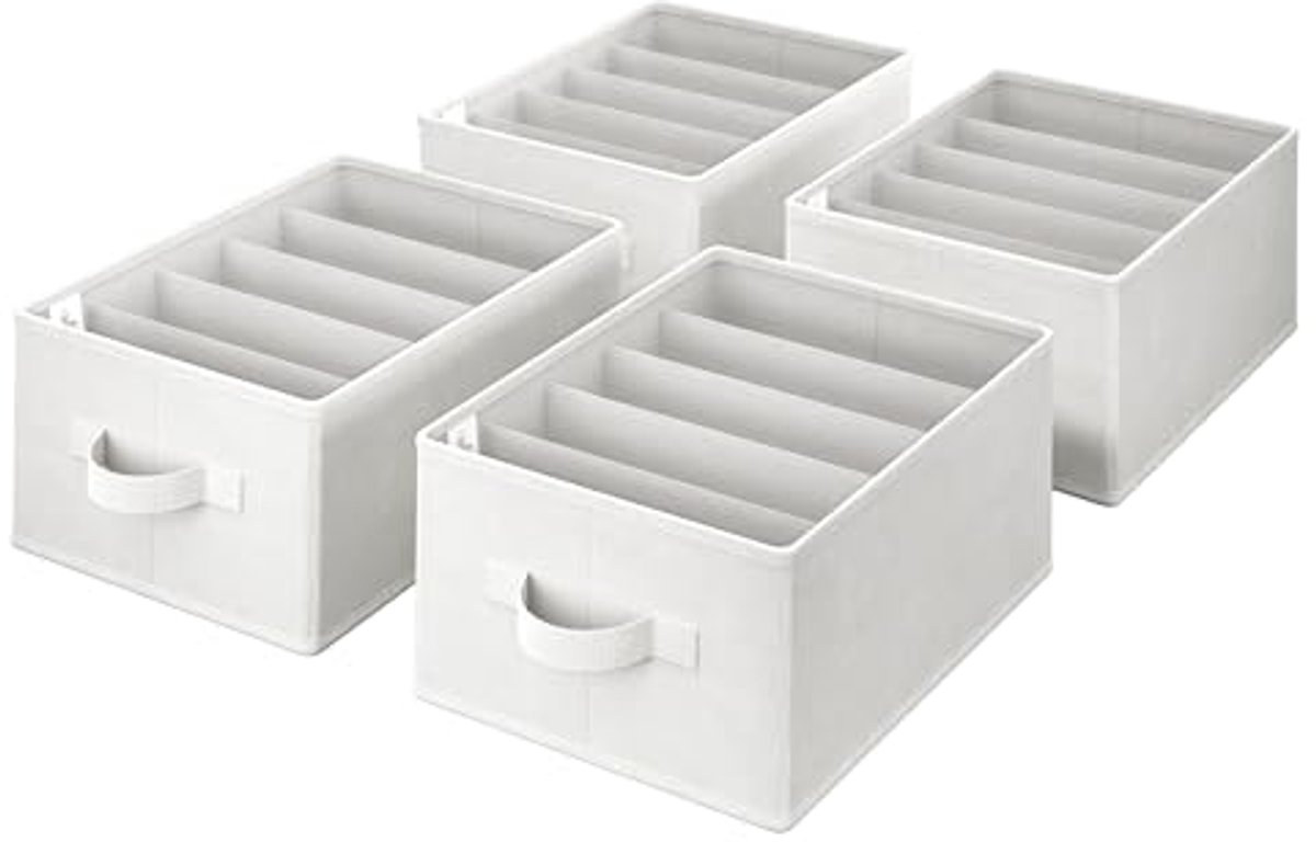 Kledingorganizers voor een Opgeruimde Garderobe - Set van 4 Vouwbare Organizer Lades