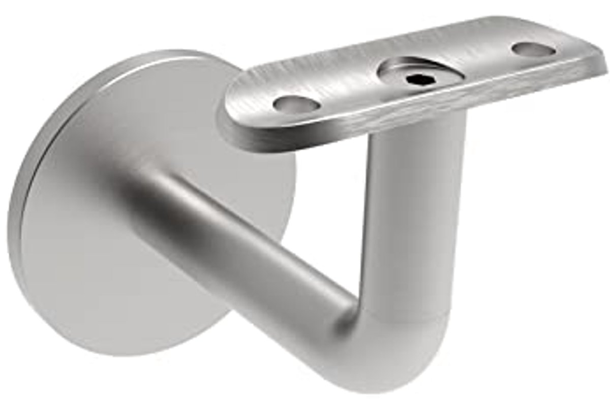 Roestvrijstalen leuninghouder voor wandbevestiging - Buismateriaal 42,4 x 2,0 mm, binnendraad M8