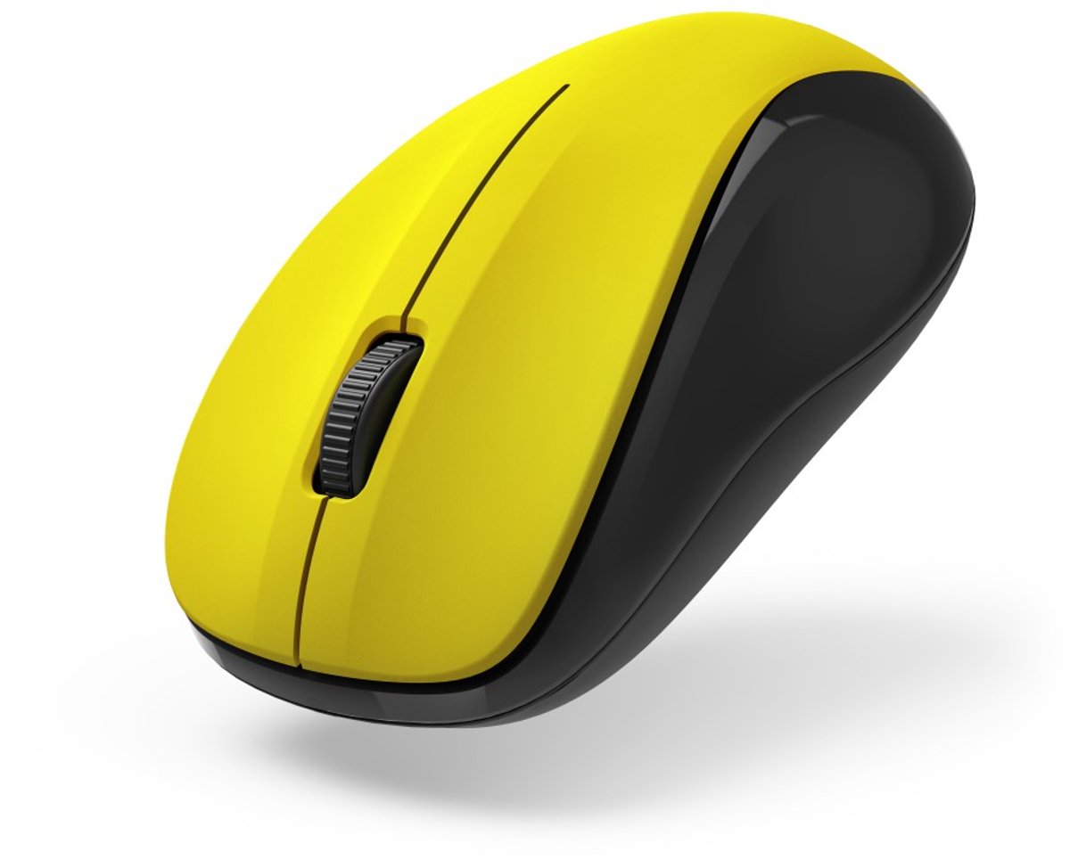 Hama MW-300 V2 - Optische draadloze muis - 3 knoppen - 2.4 GHz RF - Stil - Geel