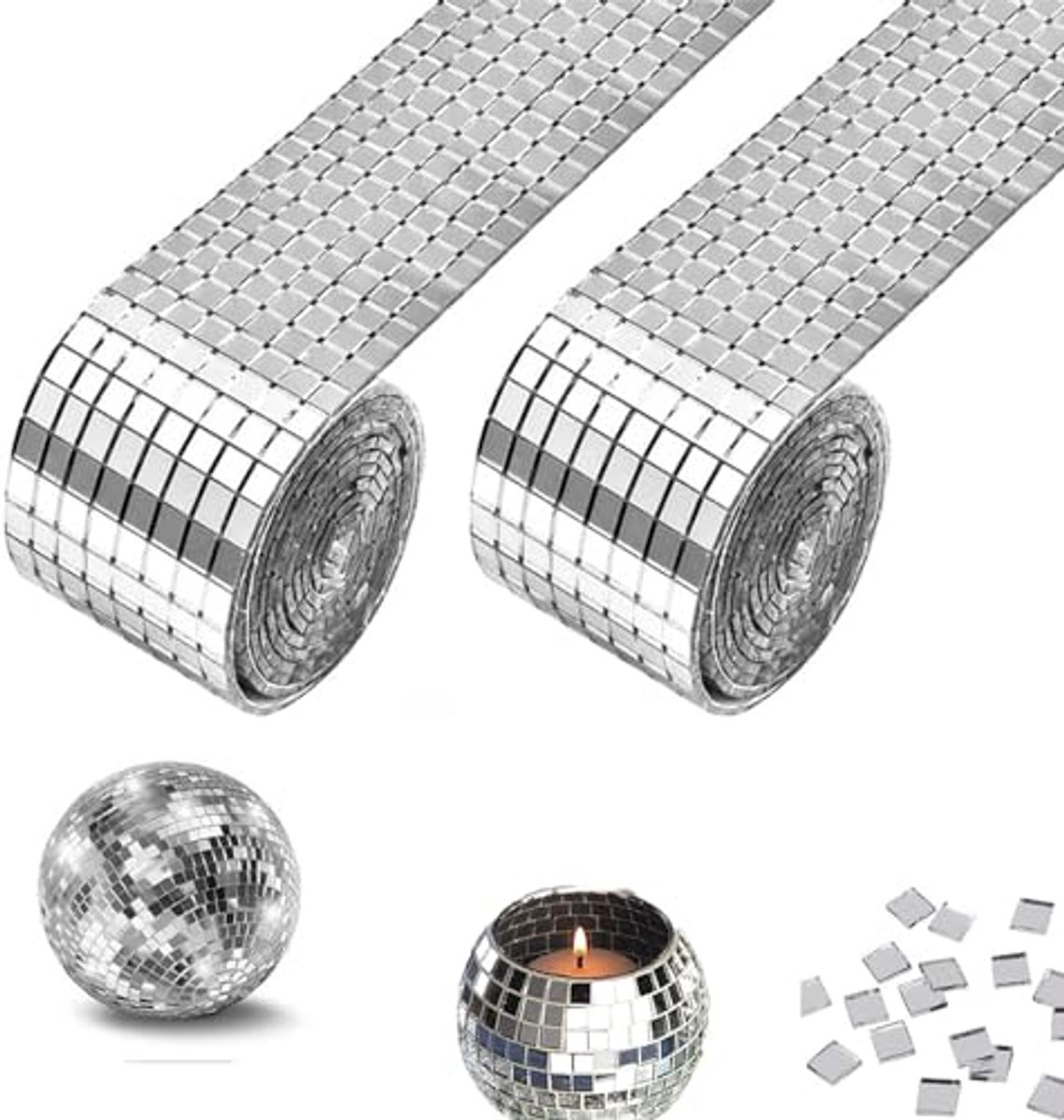 Mini Zelfklevende Mozaïektegels van Spiegelglas - 3200 Stuks voor Decoratie in Keuken en Badkamer