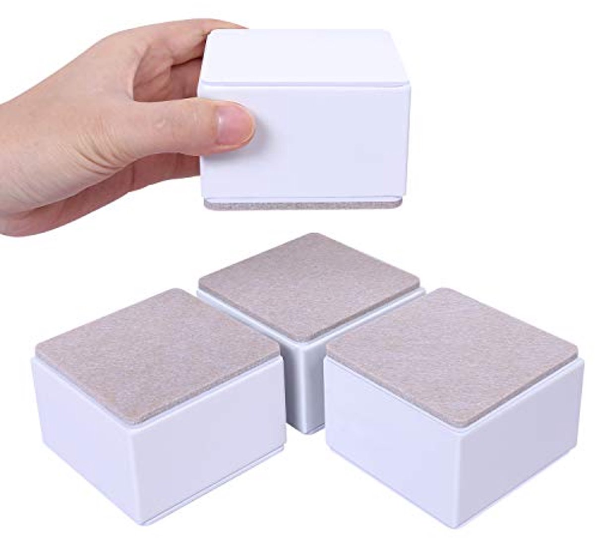 Image of 5 cm Meubelverhogers - Koolstofstalen Bedverhogers voor Meer Opbergruimte