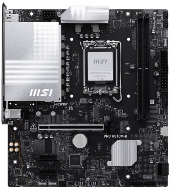 MSI PRO H810M-B - Moederbord - Socket 1851 - Micro-ATX - Intel H810 chipset