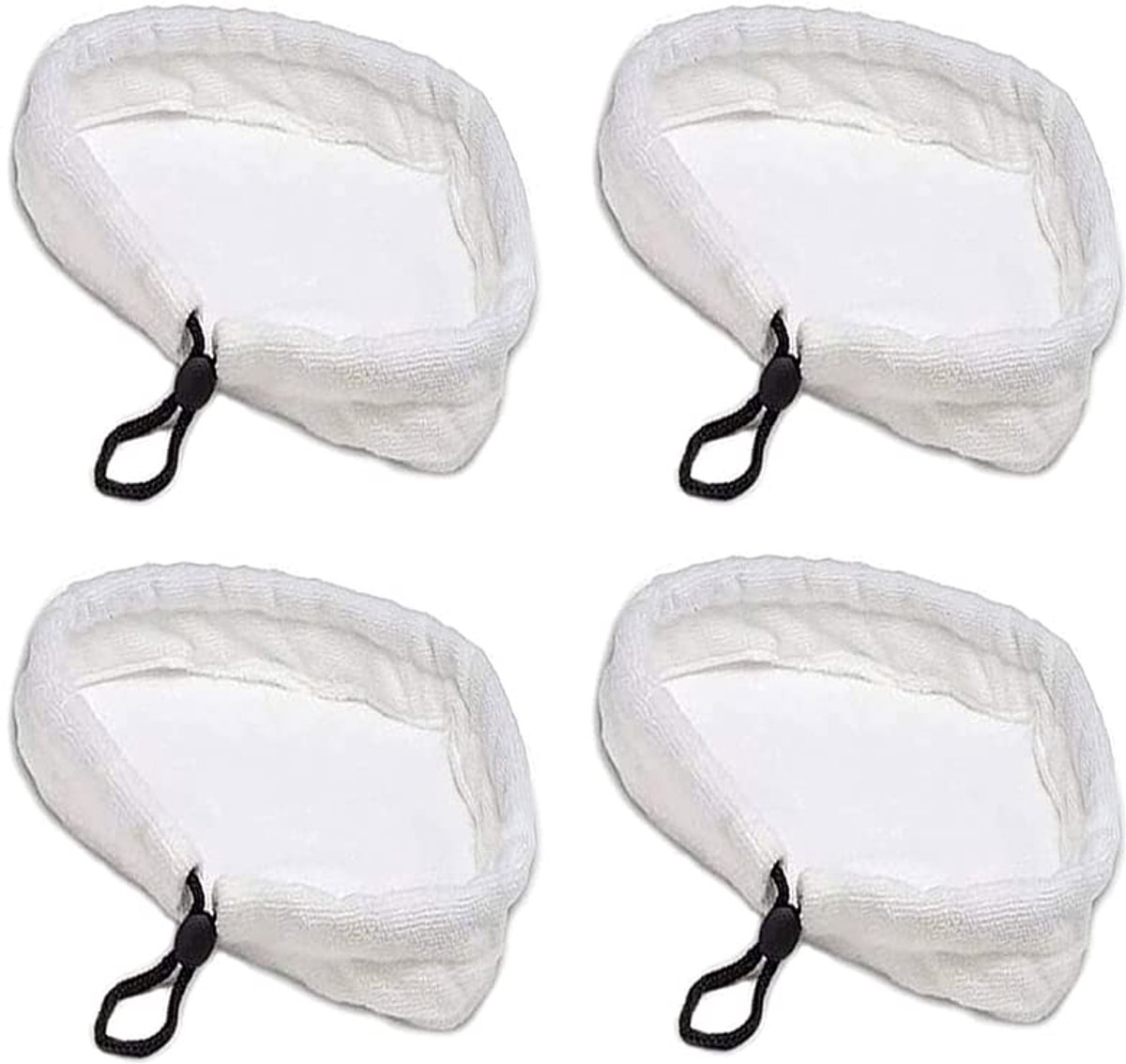Pack of 4 universele stoomreinigers - driehoekig - wasbaar - voor stoomreinigers