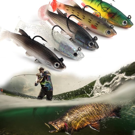 Paradox Fishing Moonshine Snoekbaarsvissen 13 Cm Snoekbaarsaas Rubberen Vis Snoekbaars Aas Vissen Set 1492315355