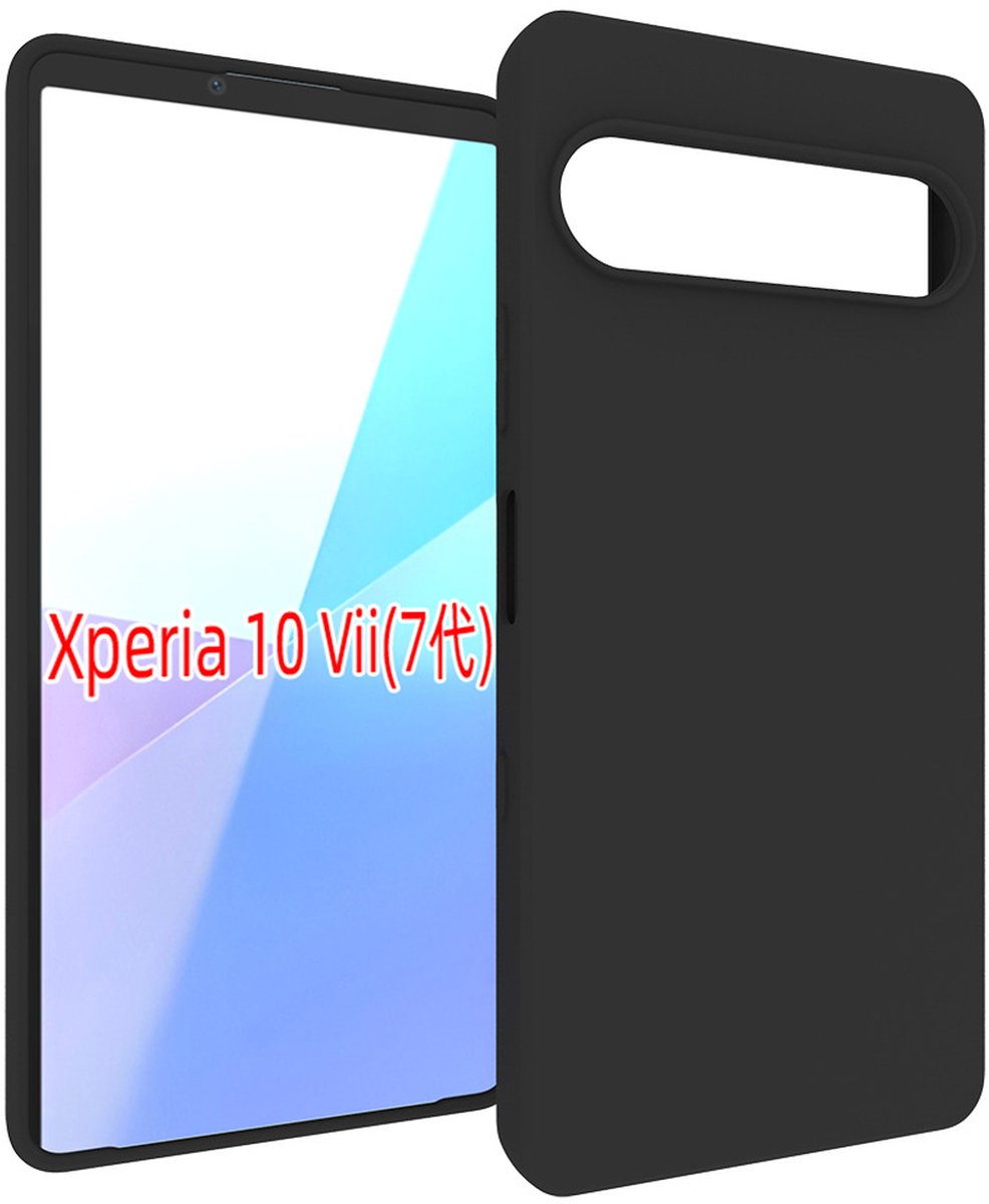 MobyDefend Hoesje - Geschikt voor Sony Xperia 10 VII - TPU Backcover - Mat Zwart