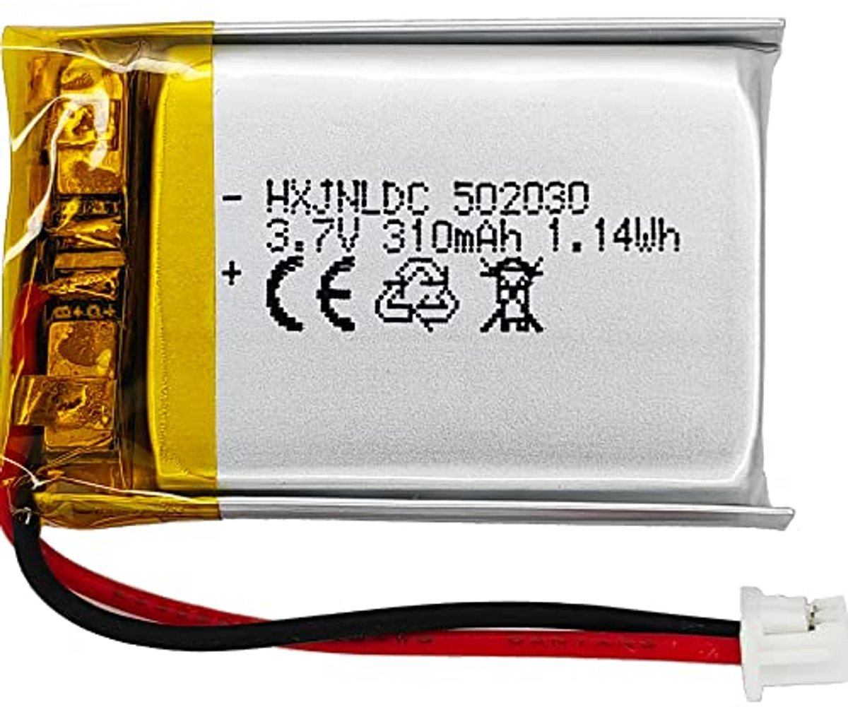 310mAh 3.7V Lithium Polymer Accu voor Bluetooth Headset en Dashcam