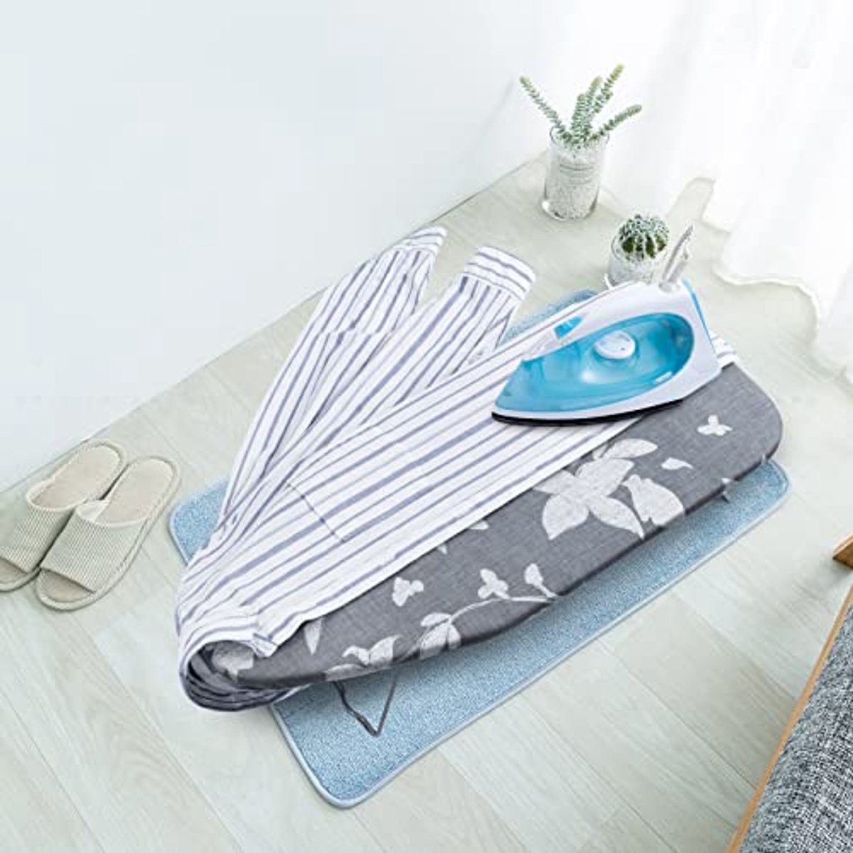 Gewatteerde Strijkplank Cover 12,5" x 32" – Katoen, Warmte Reflecterend, Scorch Resistent