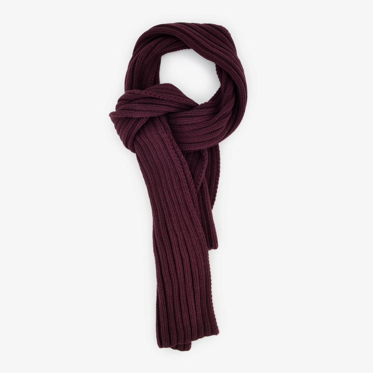 Gebreide heren sjaal bordeauxrood - 100% Acryl - Extra zacht