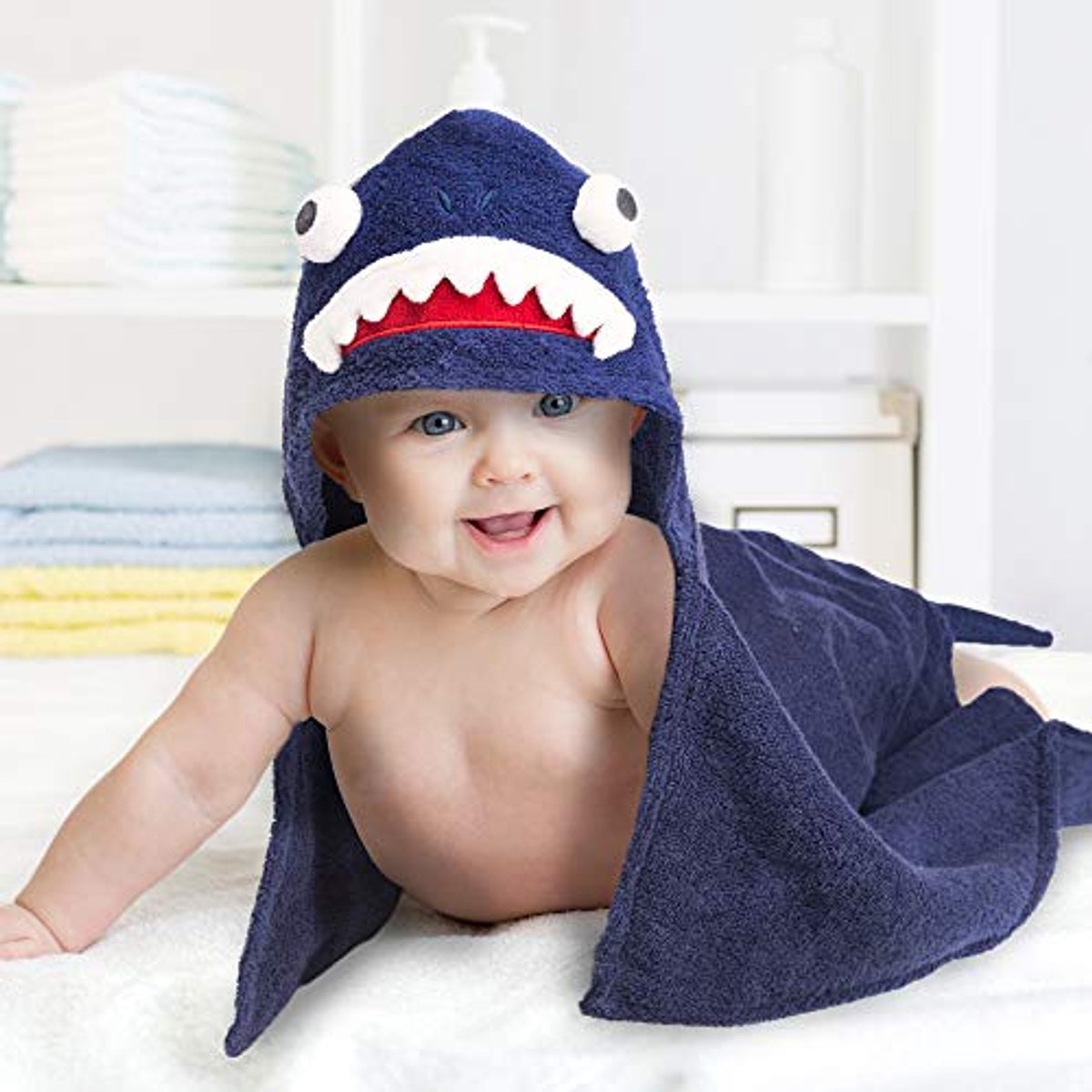 Baby handdoek met kap van 100% badstof katoen - Oeko-Tex 100 gecertificeerd - Geschikt tot 4 jaar