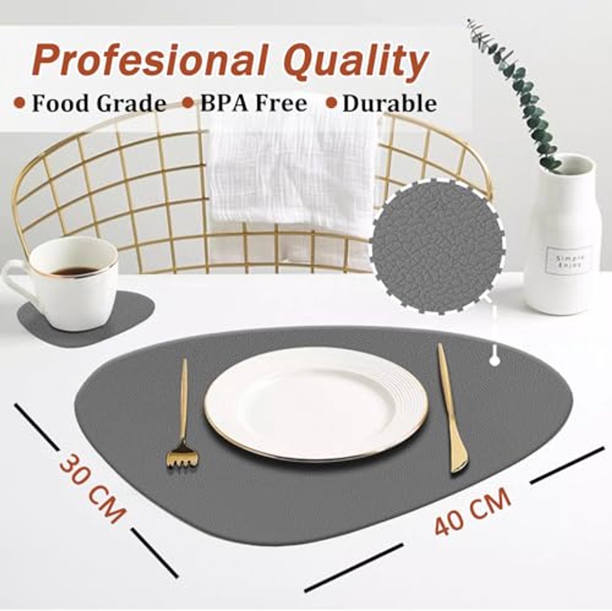 Hittebestendige Siliconen Placemats en Onderzetters Set - Antislip, Waterdicht en Wasbaar