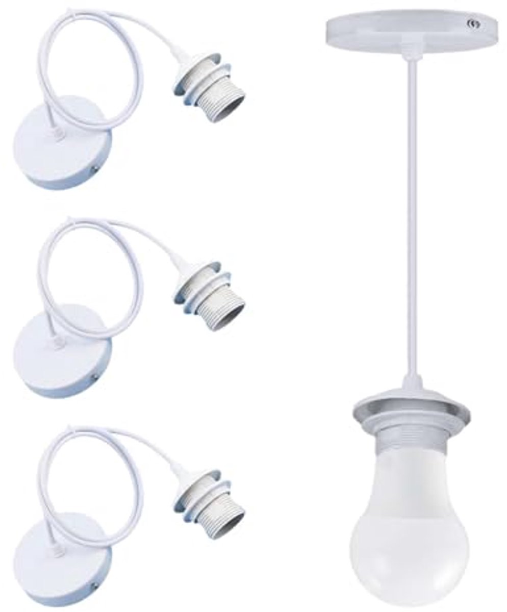 Hanging E27 Lamp with 100cm Cable and Ceiling Lamp Fitting