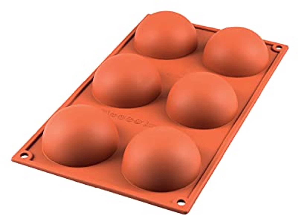 Siliconen Mould Halve Bollen Ø70mm - Perfect voor Bakken en Bevroren Desserts
