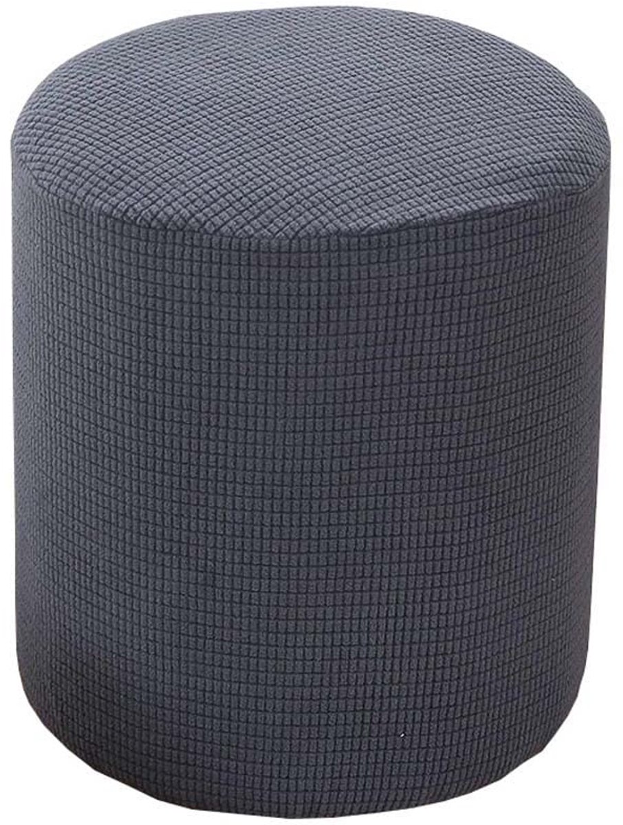 Ronde Poefhoes - Stretch Voetenbank Cover voor Woonkamer