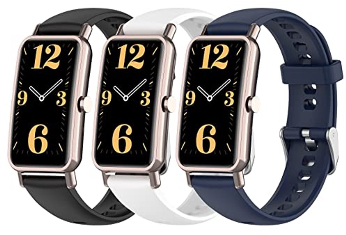 Verstelbare siliconen horlogebandjes voor verschillende smartwatches - 3 stuks