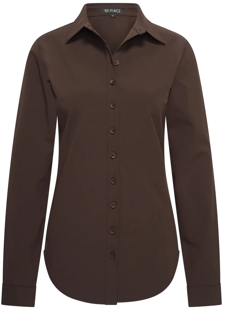 MI PIACE - Travel Blouse Uni 60840 Espresso - Maat : S