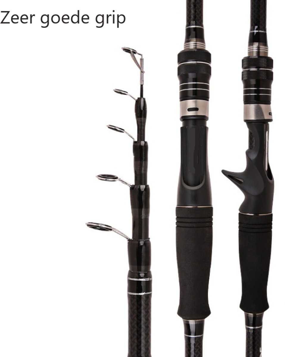 Telescopische Luxe Vishengel van Improducts - 270 cm / 2.70m Carbon | Superlicht, Sterk & Geschikt voor Karper én Zeevis