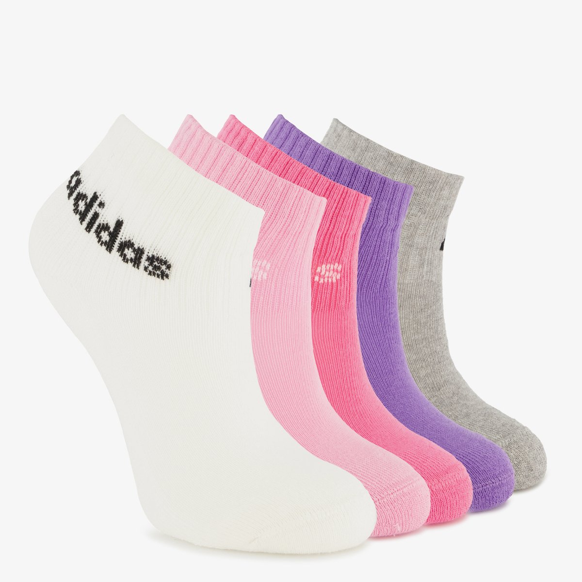 Adidas 5-pack kinder sokken Wit