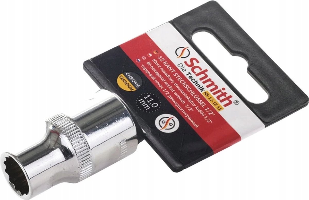 Schmith Dop 1/2" 11mm Zeskant - Duurzame CrV Staal